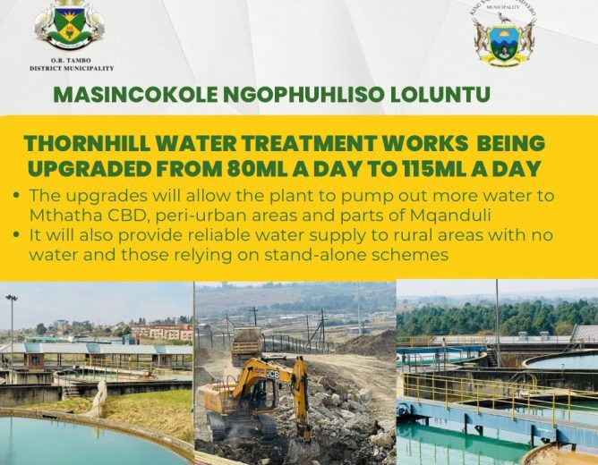 Thornhill Water Treatment Works being upgraded from 80ml a day to 115ml a day