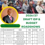 2026/27 Draft IDP & Budget Roadshows